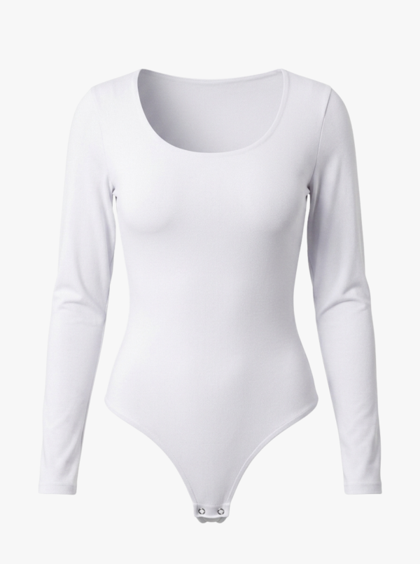 3-blanco Body Manga Larga