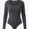 3-negro Body Manga Larga