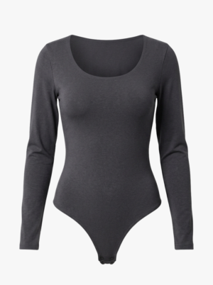 3-negro Body Manga Larga